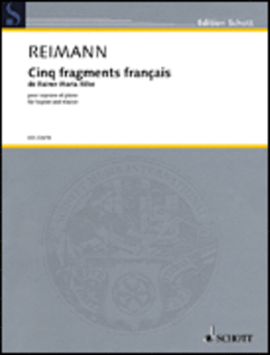 Cinq Fragments Francais de Rainer Maria Rilke Voice Solo scores gallery preview page 1