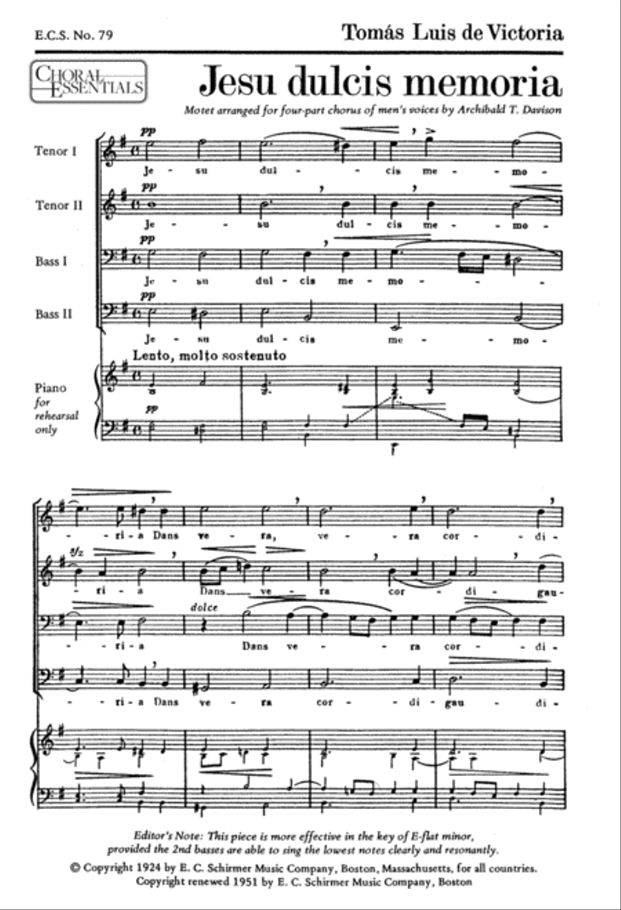 Jesu dulcis memoria TTBB scores gallery preview page 2