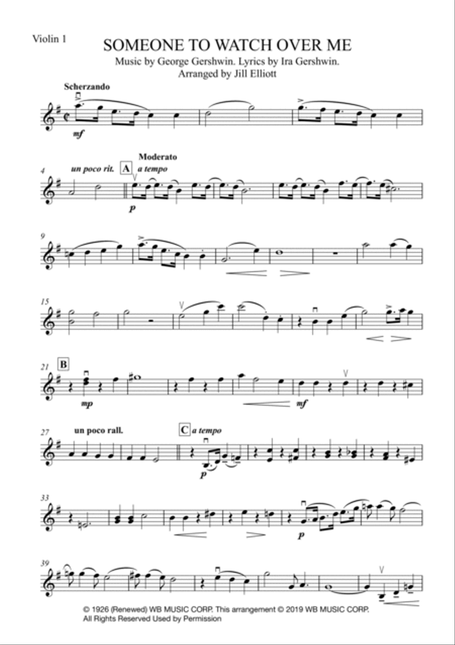 Someone To Watch Over Me String Quartet scores gallery preview page 6