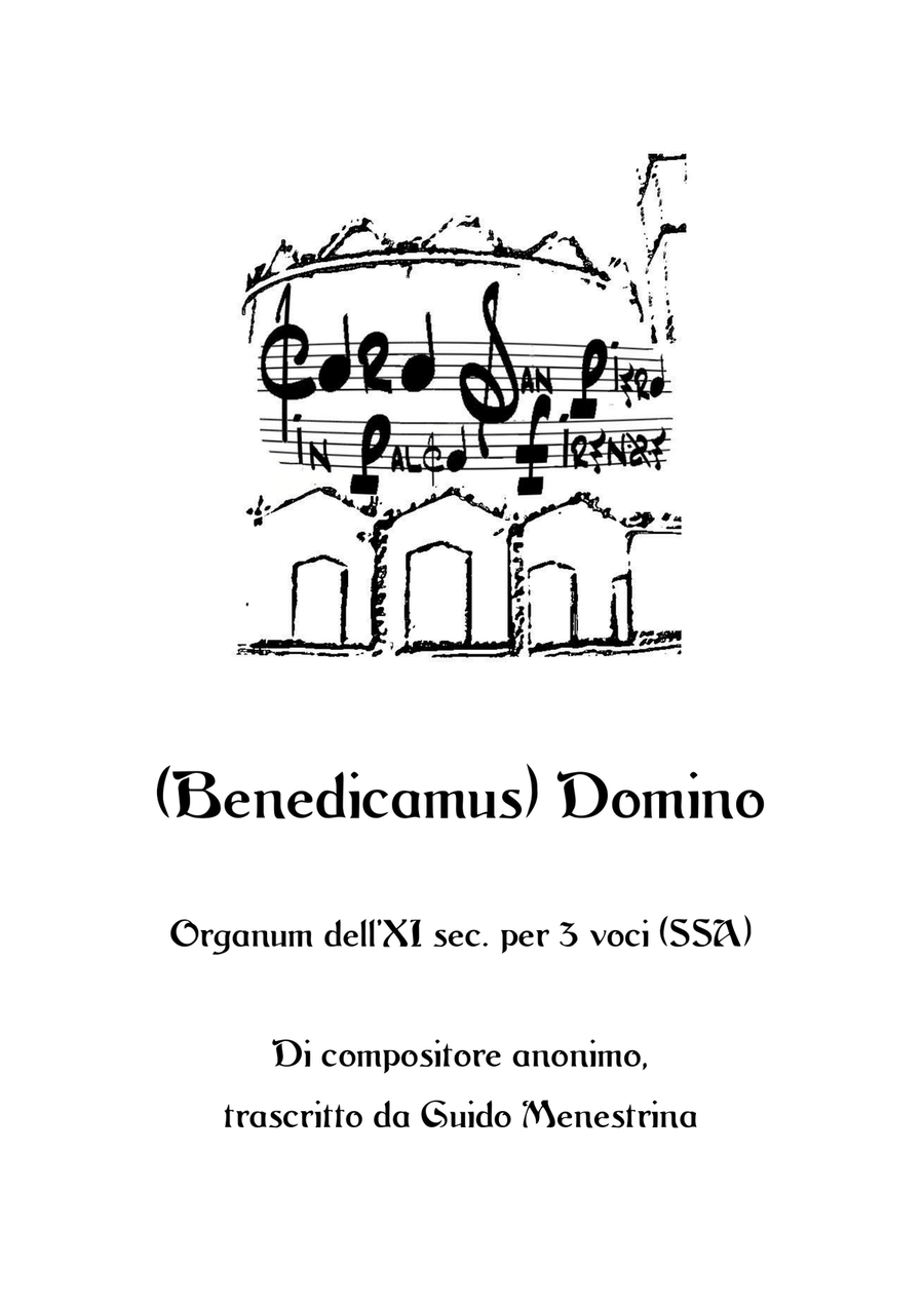 Benedicamus Domino - Medieval Motet SSA Transcribed by Guido Menestrina SSA scores gallery preview page 1
