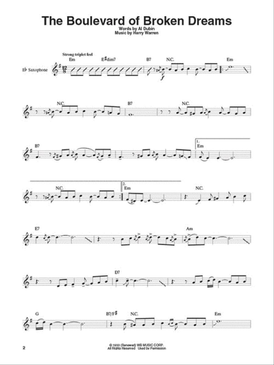Sax Classics Saxophone Solo scores gallery preview page 3