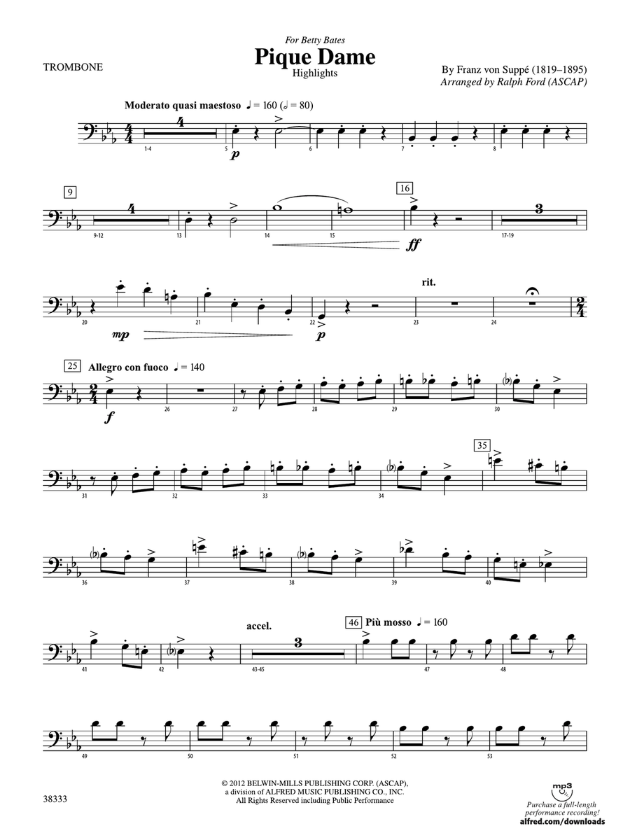 Pique Dame (Highlights): 1st Trombone