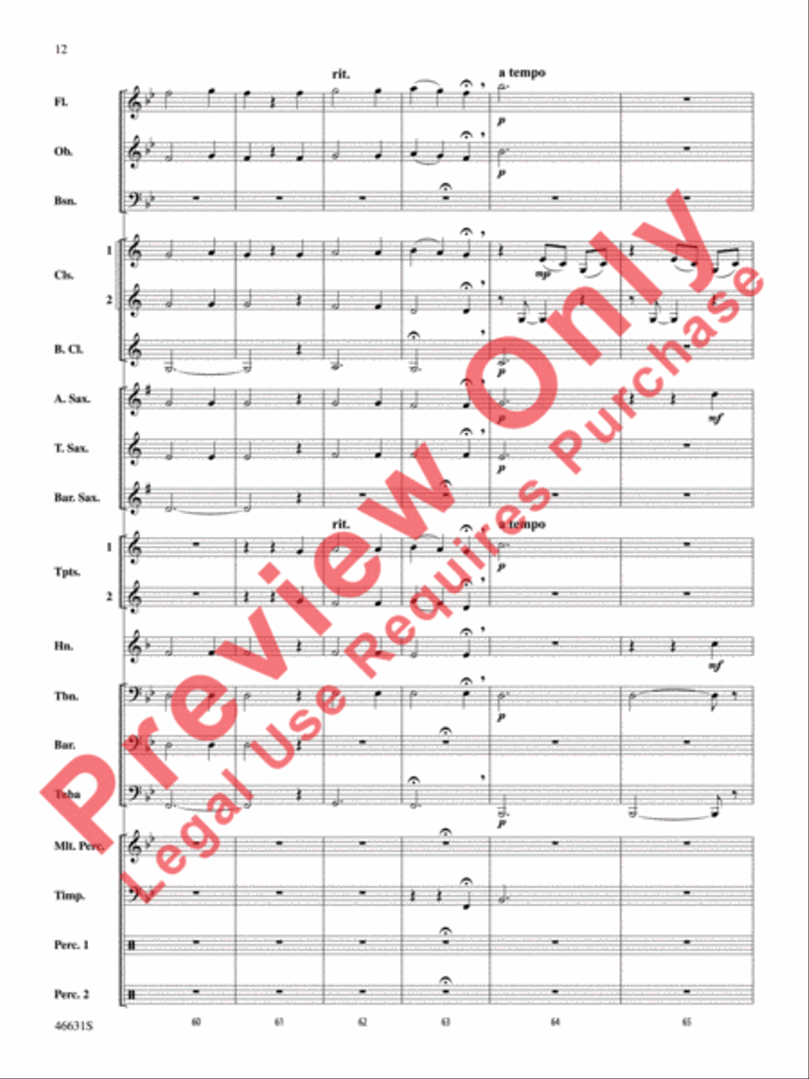 Suite of Carols, Selections from Concert Band scores gallery preview page 13
