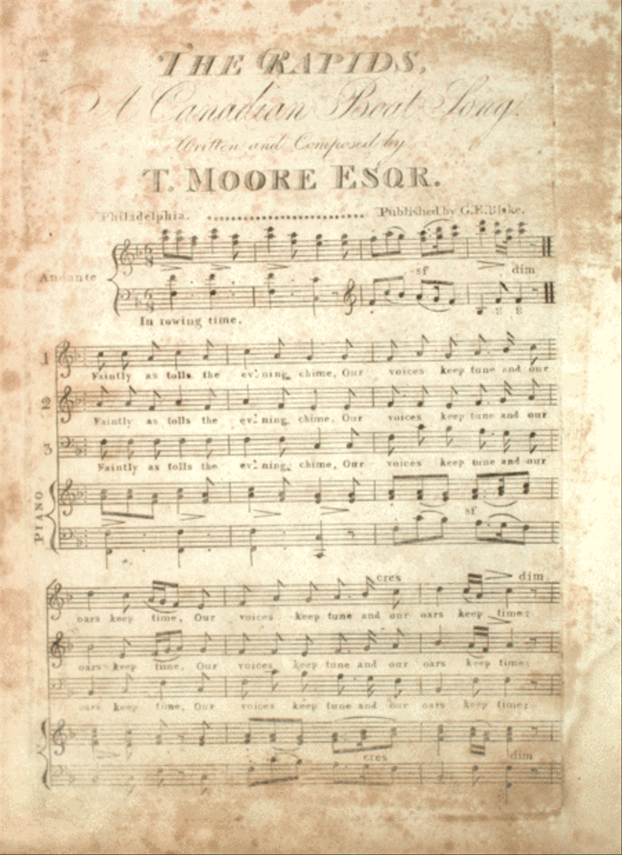 The Rapids. A Canadian Boat Song 3-Part scores gallery preview page 1