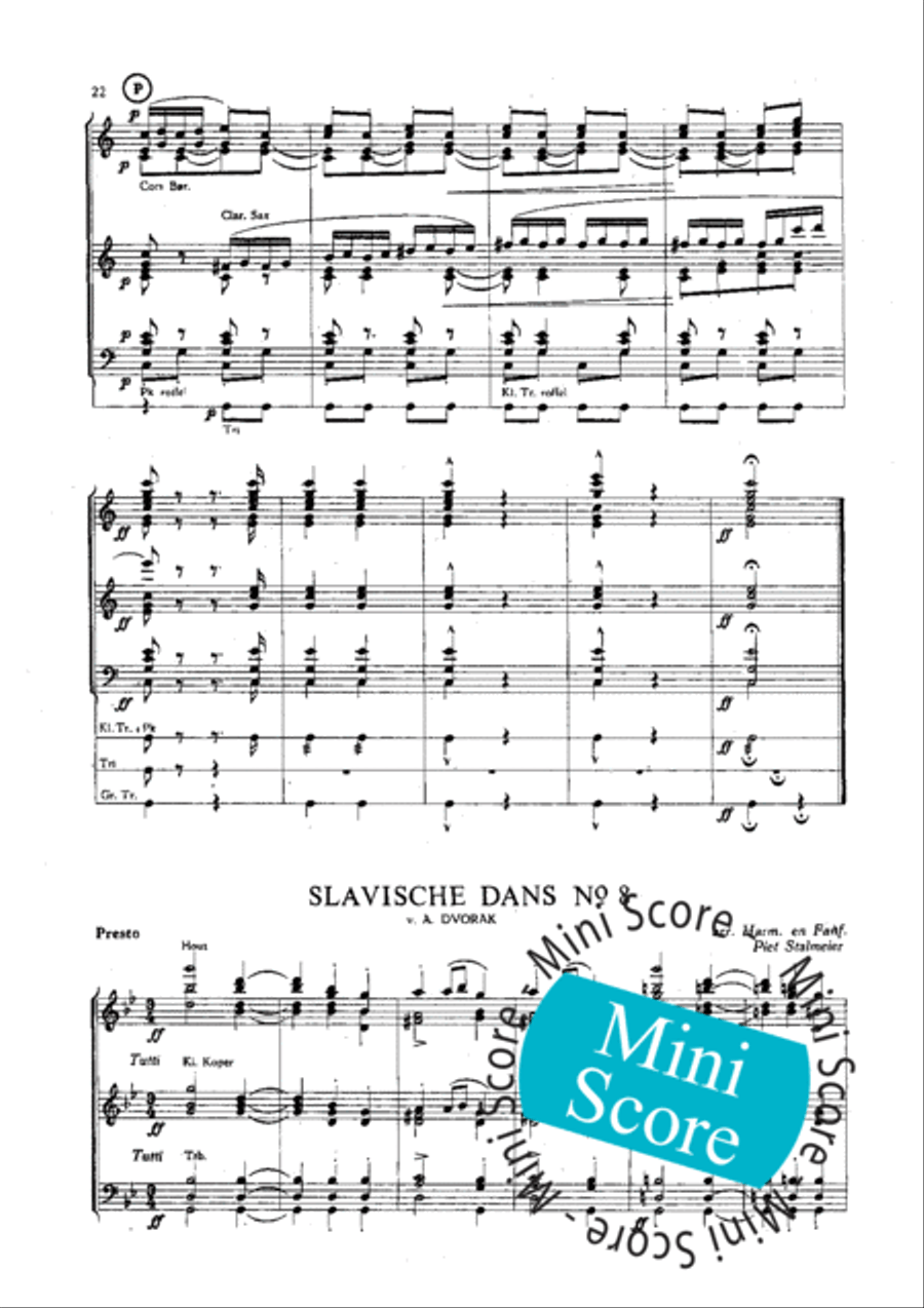 Slavische Dansen No 1,6 en 8 Concert Band scores gallery preview page 24