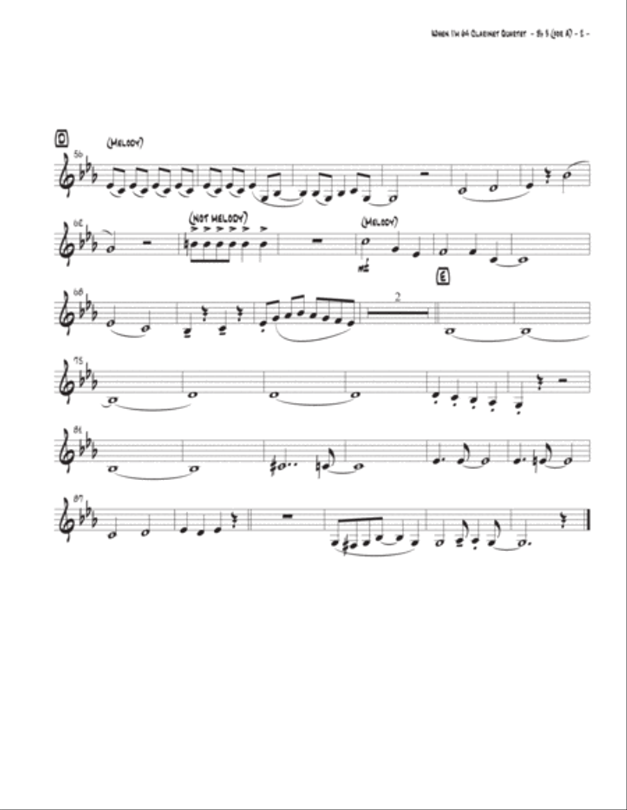 When I'm Sixty-four Woodwind Quartet scores gallery preview page 4