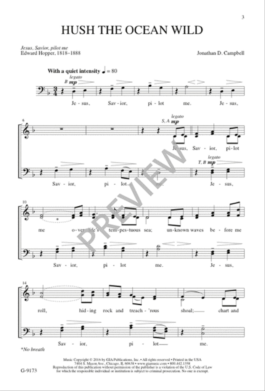 Hush the Ocean Wild 4-Part scores gallery preview page 3