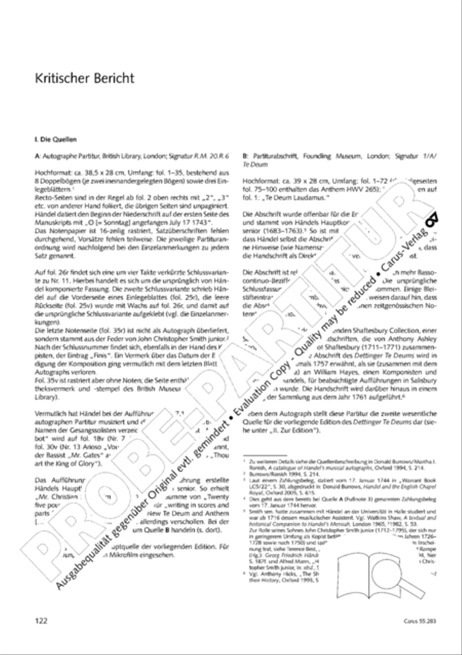 Te Deum for the Victory of Dettingen SSATB scores gallery preview page 139