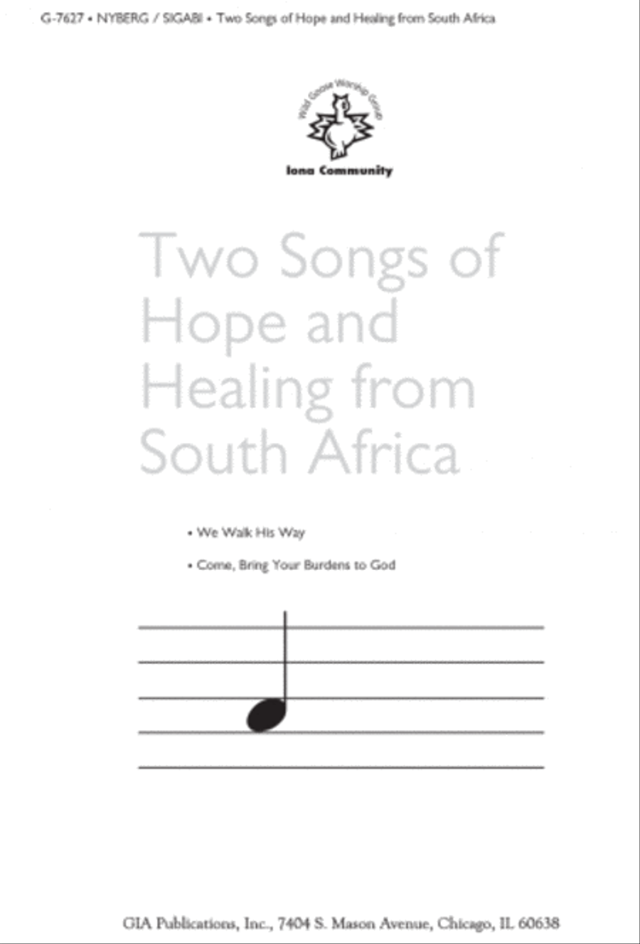 Two Songs of Hope and Healing from South Africa 4-Part scores gallery preview page 1