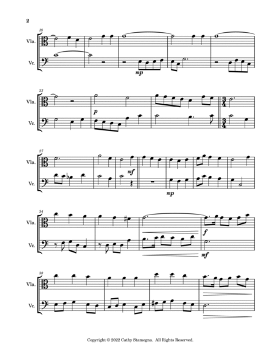 It Is Well With My Soul (Viola/Violoncello Duet) String Duet scores gallery preview page 3