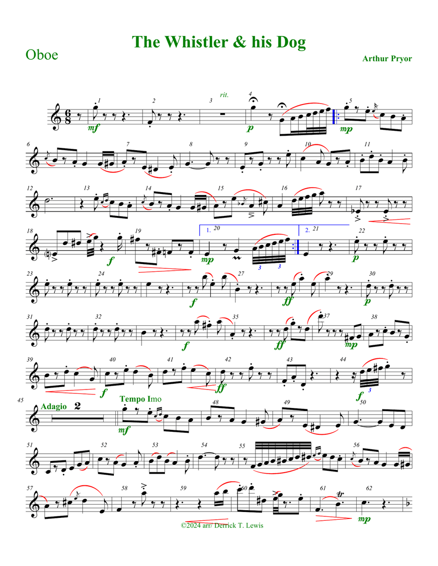 A Whistler and his Dog Woodwind Quintet scores gallery preview page 3