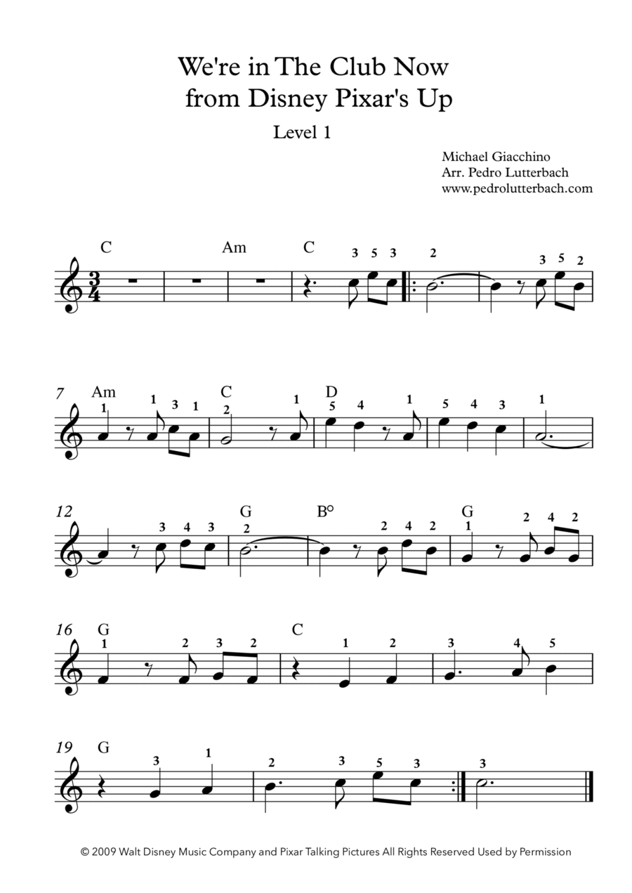 We re In The Club Now by Michael Giacchino Easy Piano Digital Sheet Music Sheet Music Plus
