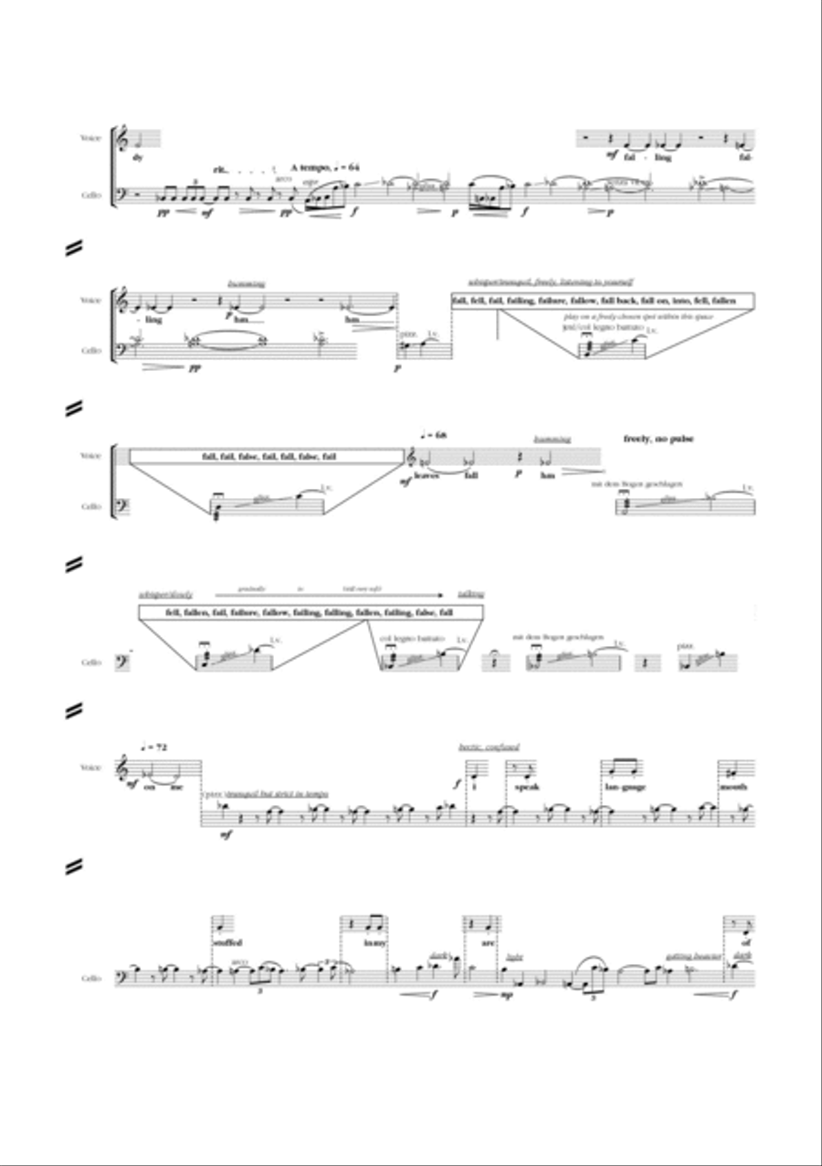 Withdrawal for Voice and Cello Voice scores gallery preview page 4