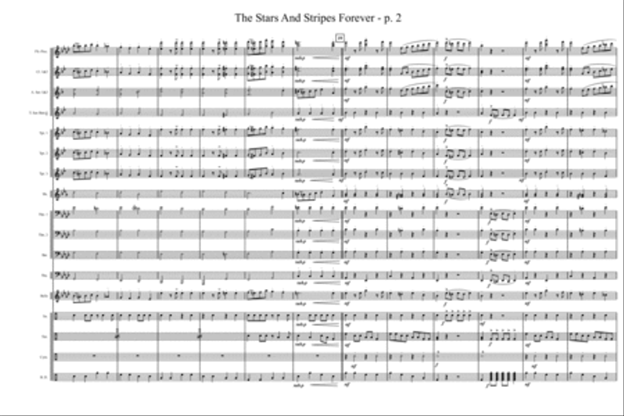 Stars and Stripes Forever Marching Band scores gallery preview page 3