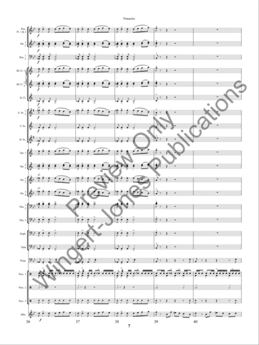 Pinnacles Concert Band scores gallery preview page 10