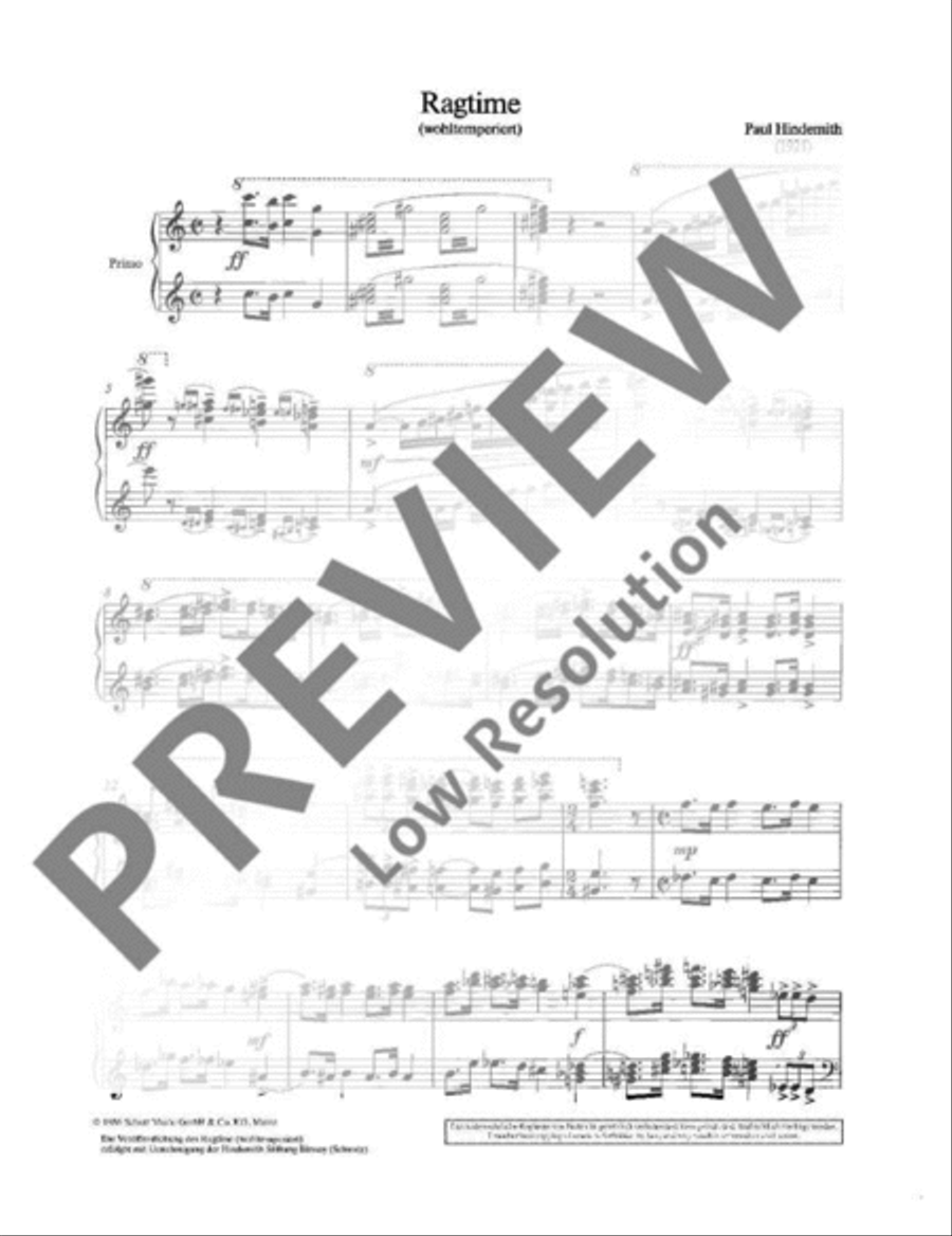 Ragtime Piano Duet scores gallery preview page 6