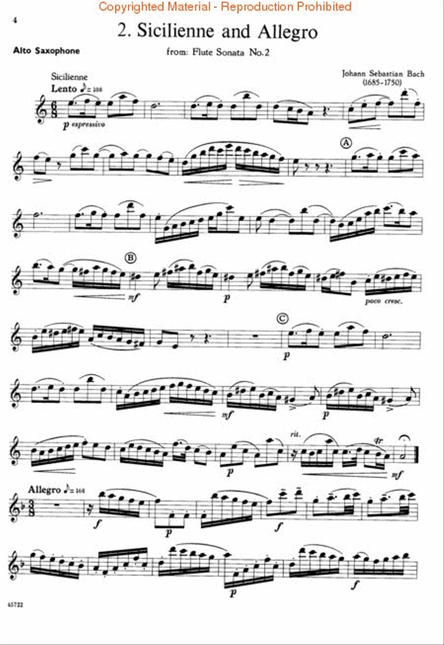 Solos for the Alto Saxophone Player Alto Saxophone scores gallery preview page 3