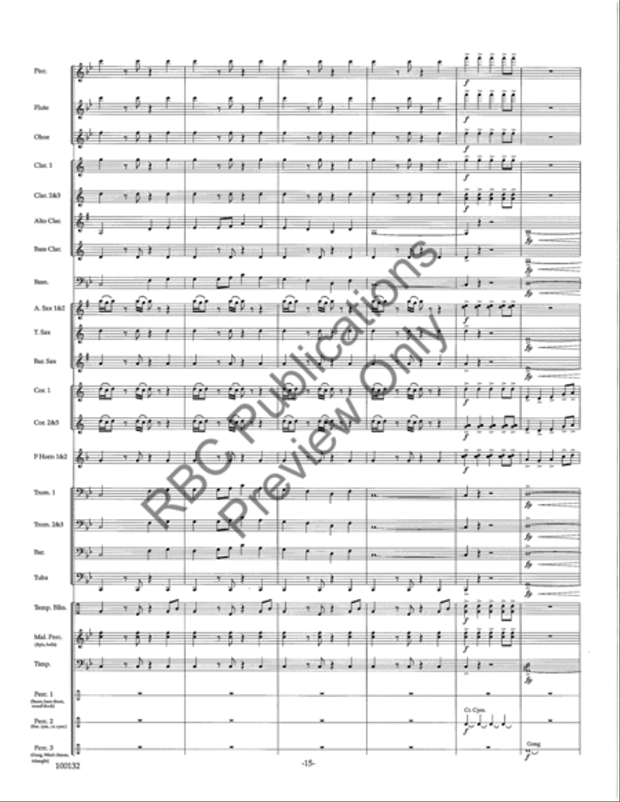 Dance Of Fire Concert Band scores gallery preview page 18