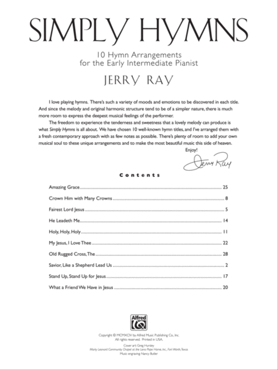 Simply Hymns Piano Solo scores gallery preview page 5