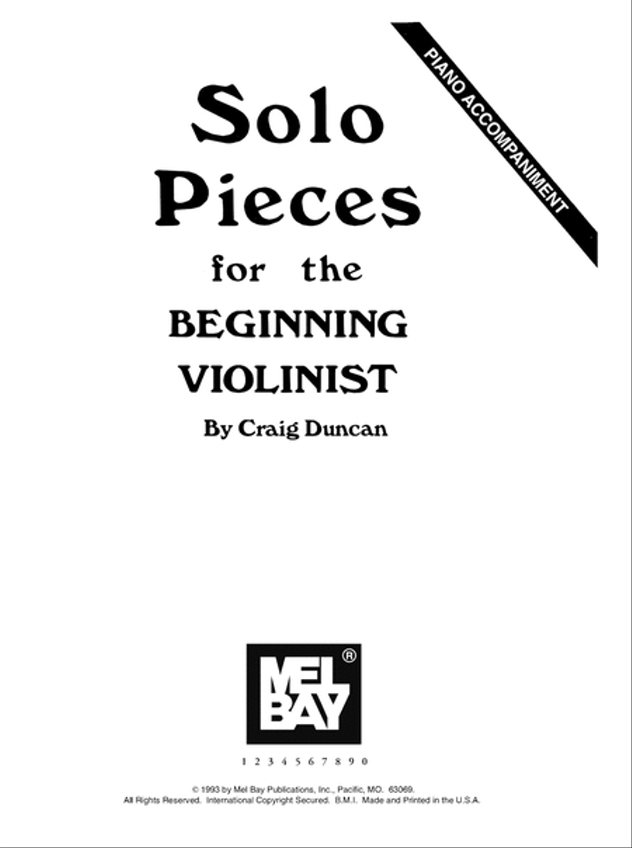 Solo Pieces for the Beginning Violinist Violin Solo scores gallery preview page 2