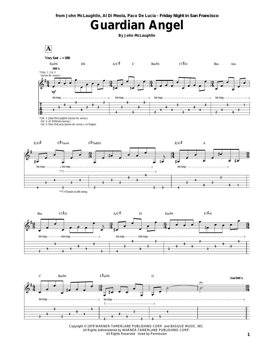 Guardian Angel Guardian Angel Acoustic Guitar scores gallery preview page 1