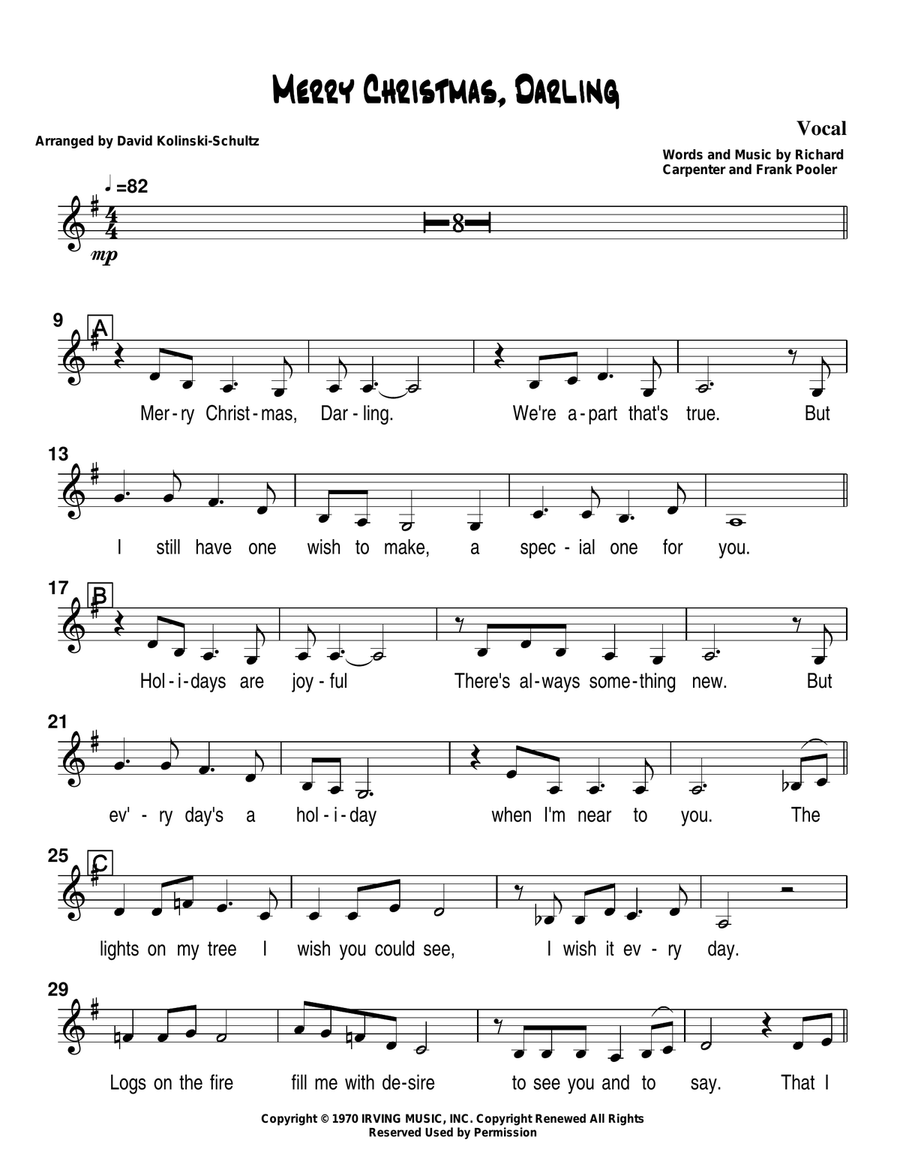 Merry Christmas, Darling Jazz Ensemble scores gallery preview page 2