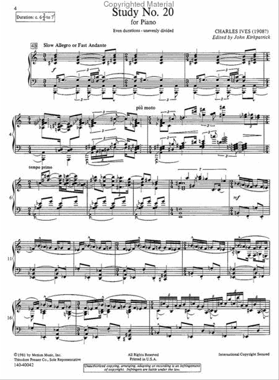 Study No. 20 Chamber Music scores gallery preview page 2
