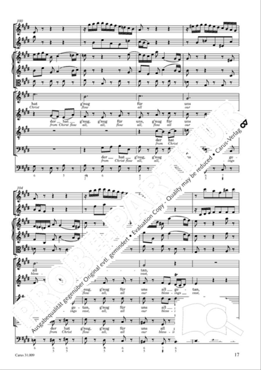 Salvation sure has come to man (Es ist das Heil uns kommen her) 4-Part scores gallery preview page 18