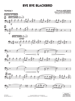 Bye Bye Blackbird (arr. Paul Murtha) - Trombone 3