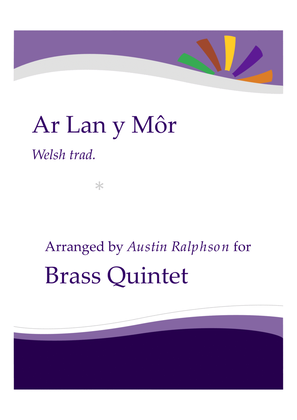 Book cover for Ar Lan y Mor (By The Sea) - brass quintet