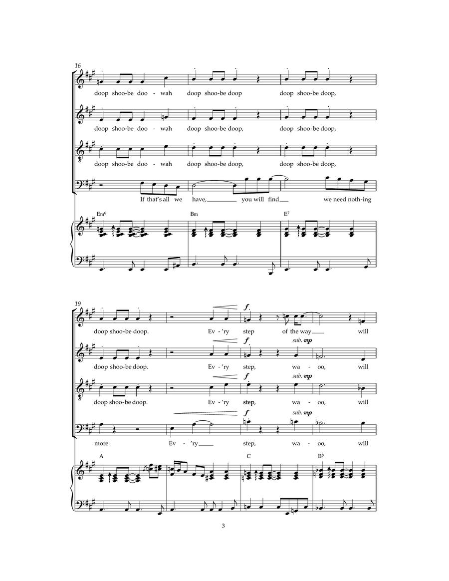 We Have All The Time In The World Choir scores gallery preview page 3