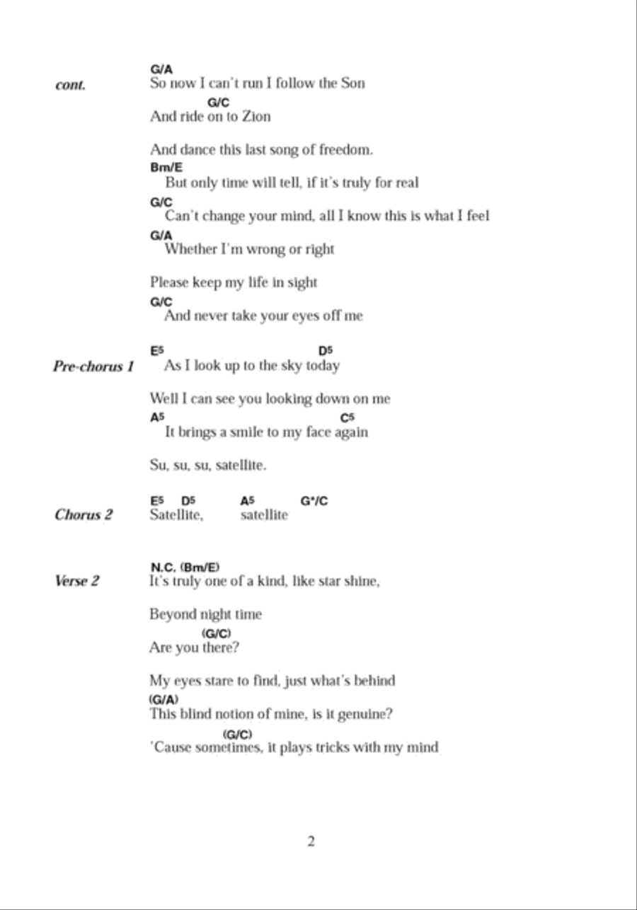 Satellite Satellite Electric Guitar scores gallery preview page 2