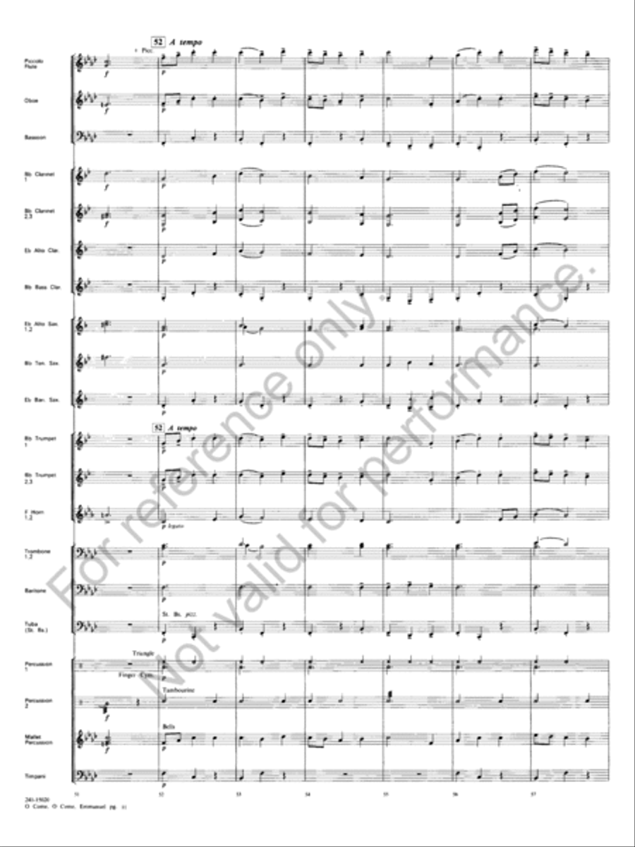 O Come, O Come, Emmanuel Concert Band scores gallery preview page 12