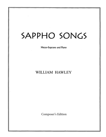 Sappho Songs (Mezzo-Soprano and Piano) image number null