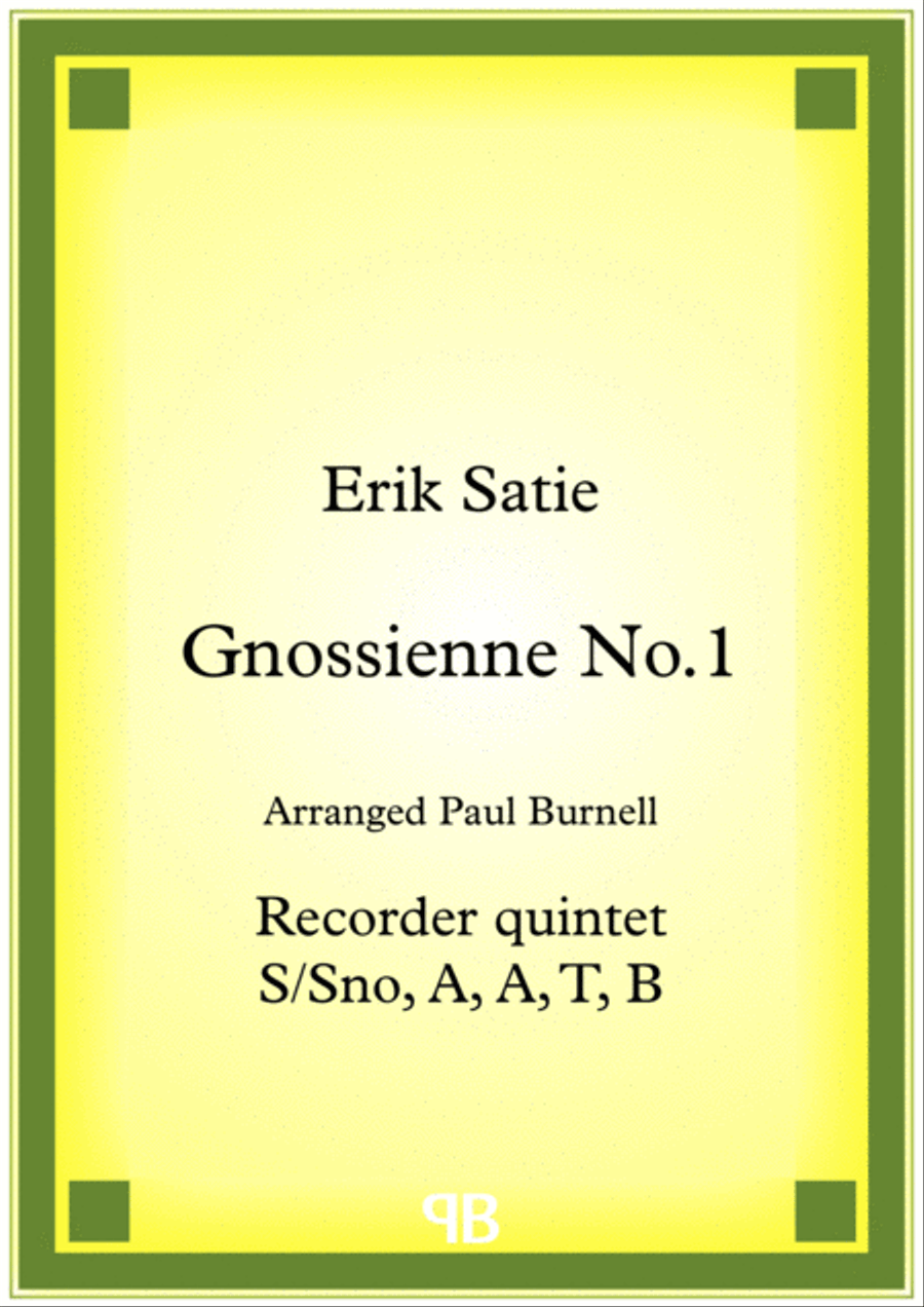 Gnossienne No. 1 Recorder scores gallery preview page 1
