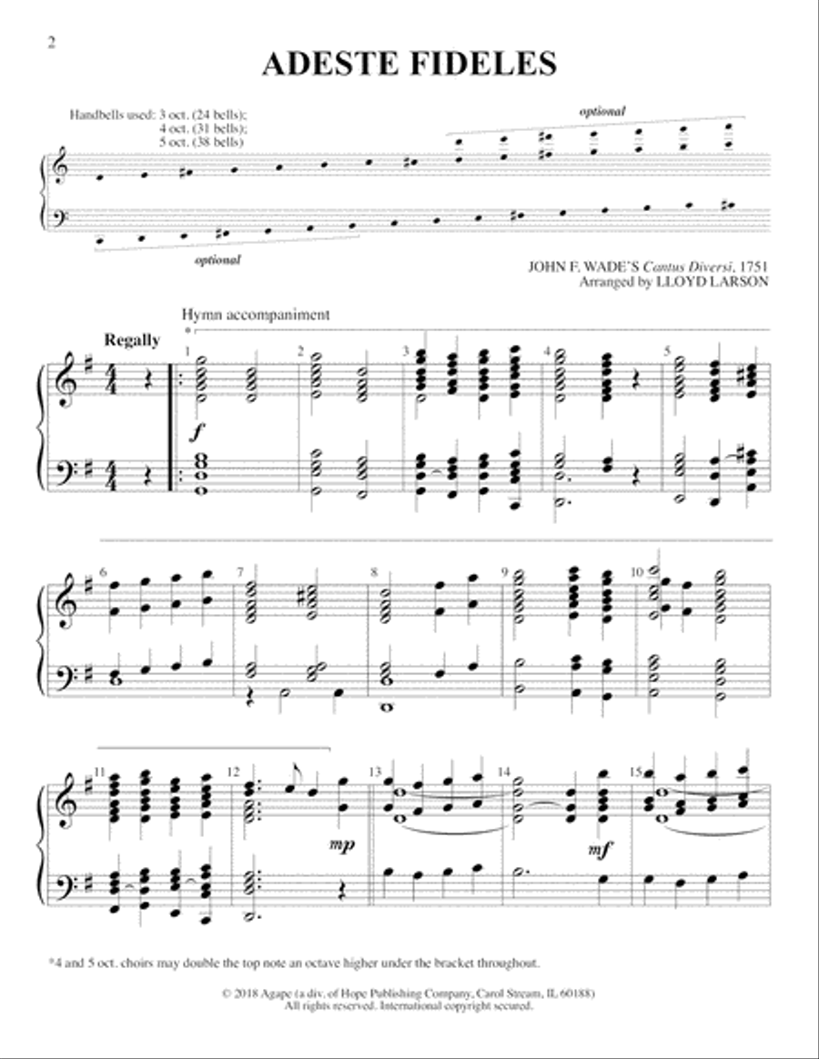 Hymns & Handbells: Easy Handbell Accomp. For Cong. Sing. 5-Octaves scores gallery preview page 6