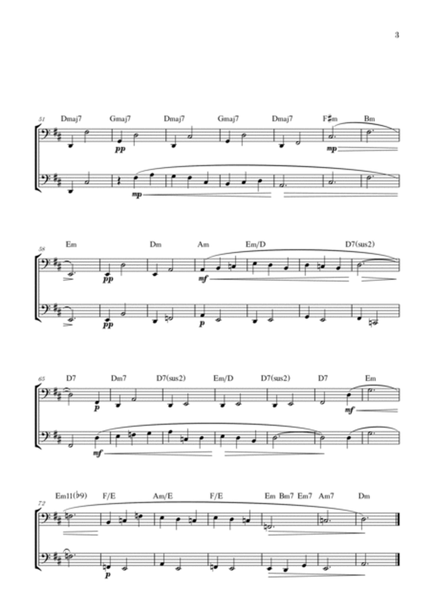 Gymnopédie no 1 | Bassoon Duet | Original Key | Chords | Easy intermediate image number null
