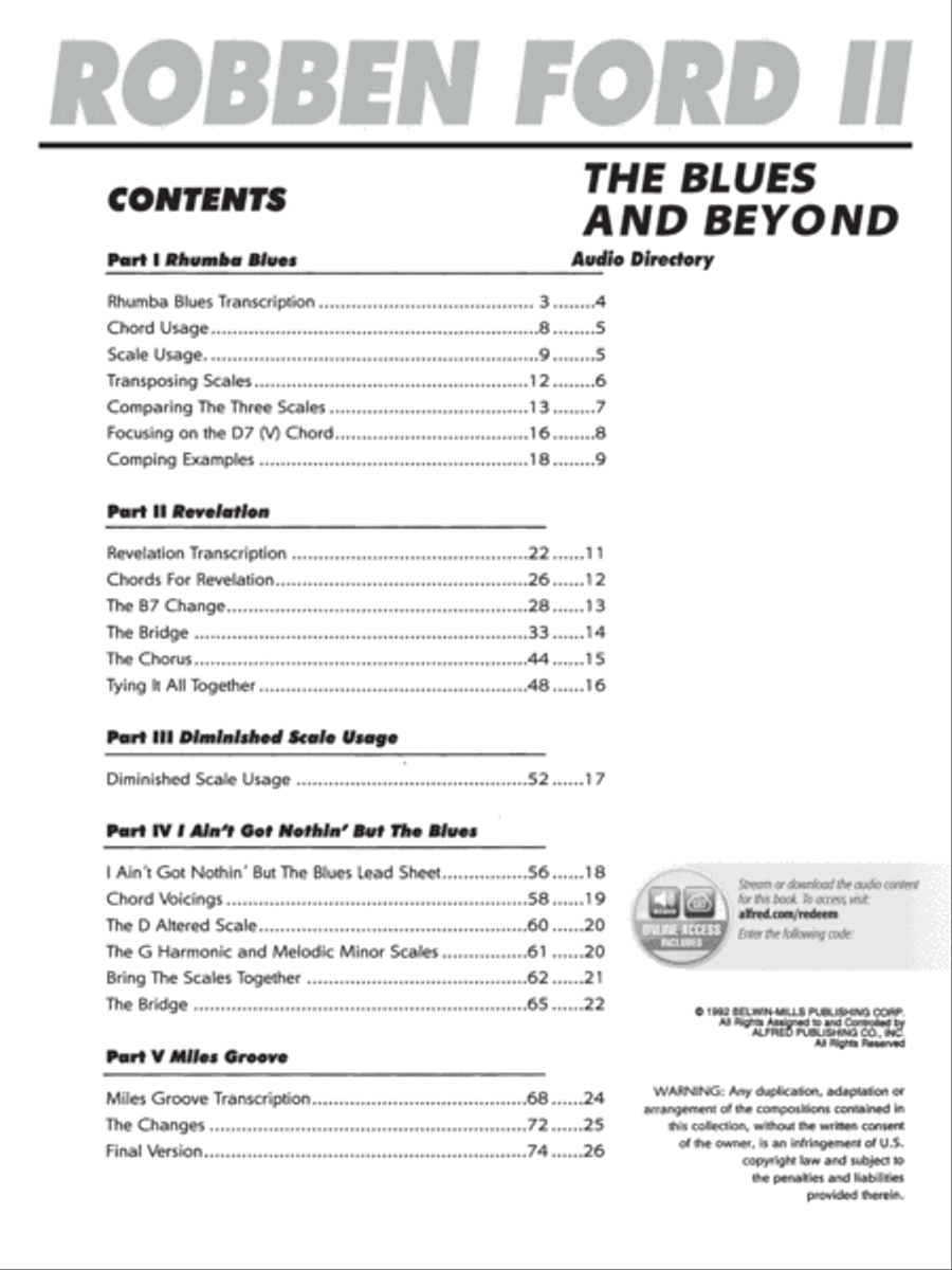 Robben Ford -- The Blues and Beyond Electric Guitar scores gallery preview page 2