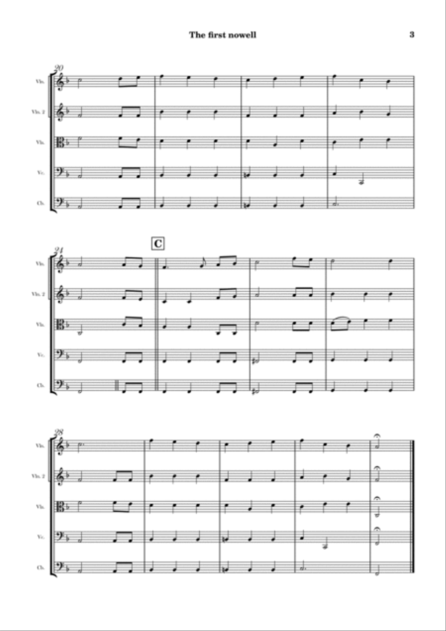 The First nowell String Quintet scores gallery preview page 3