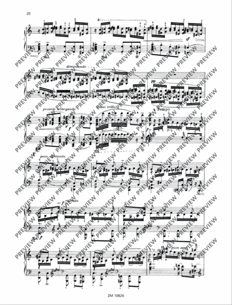 Sonata minacciosa Piano Solo scores gallery preview page 21