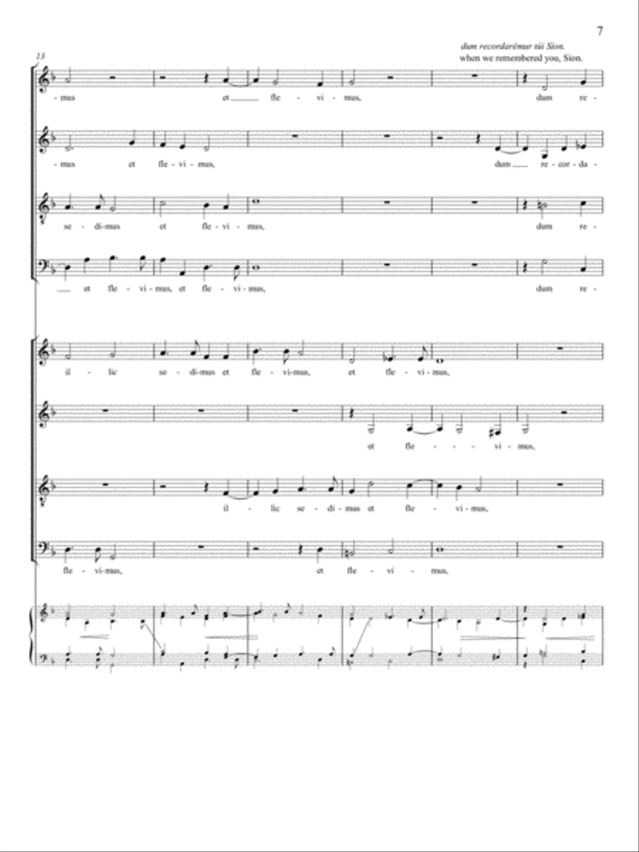 Super Flumina Babylonis and Quomodo Cantabimus 4-Part scores gallery preview page 4