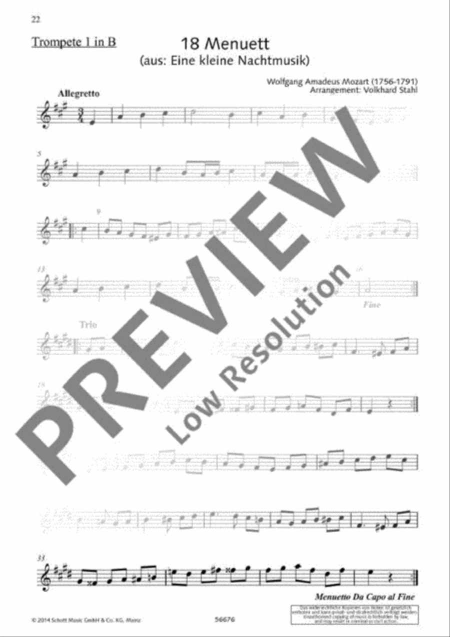 Eine kleine Nachtmusik Bassoon scores gallery preview page 14