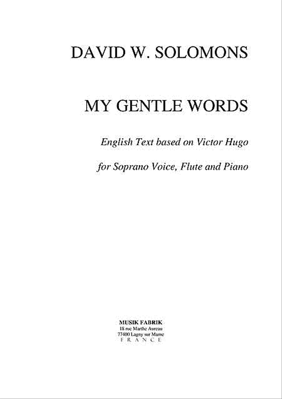 My Gentle Words Flute scores gallery preview page 1