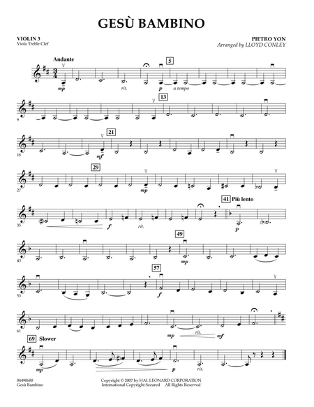 Gesu Bambino - Violin 3 (Viola T.C.)