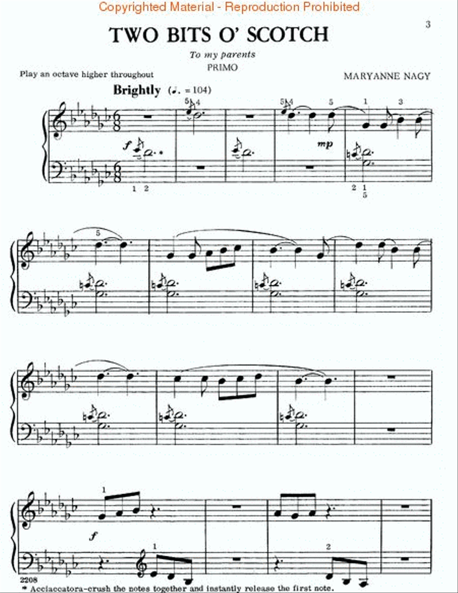 Two Bits O' Scotch Piano Method scores gallery preview page 2