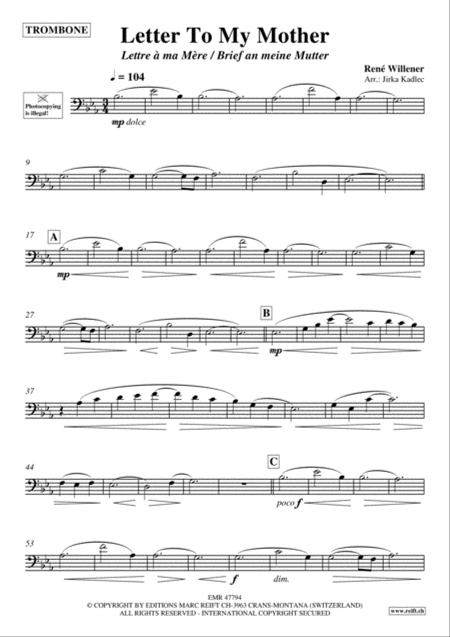 Letter To My Mother Piano Accompaniment scores gallery preview page 3