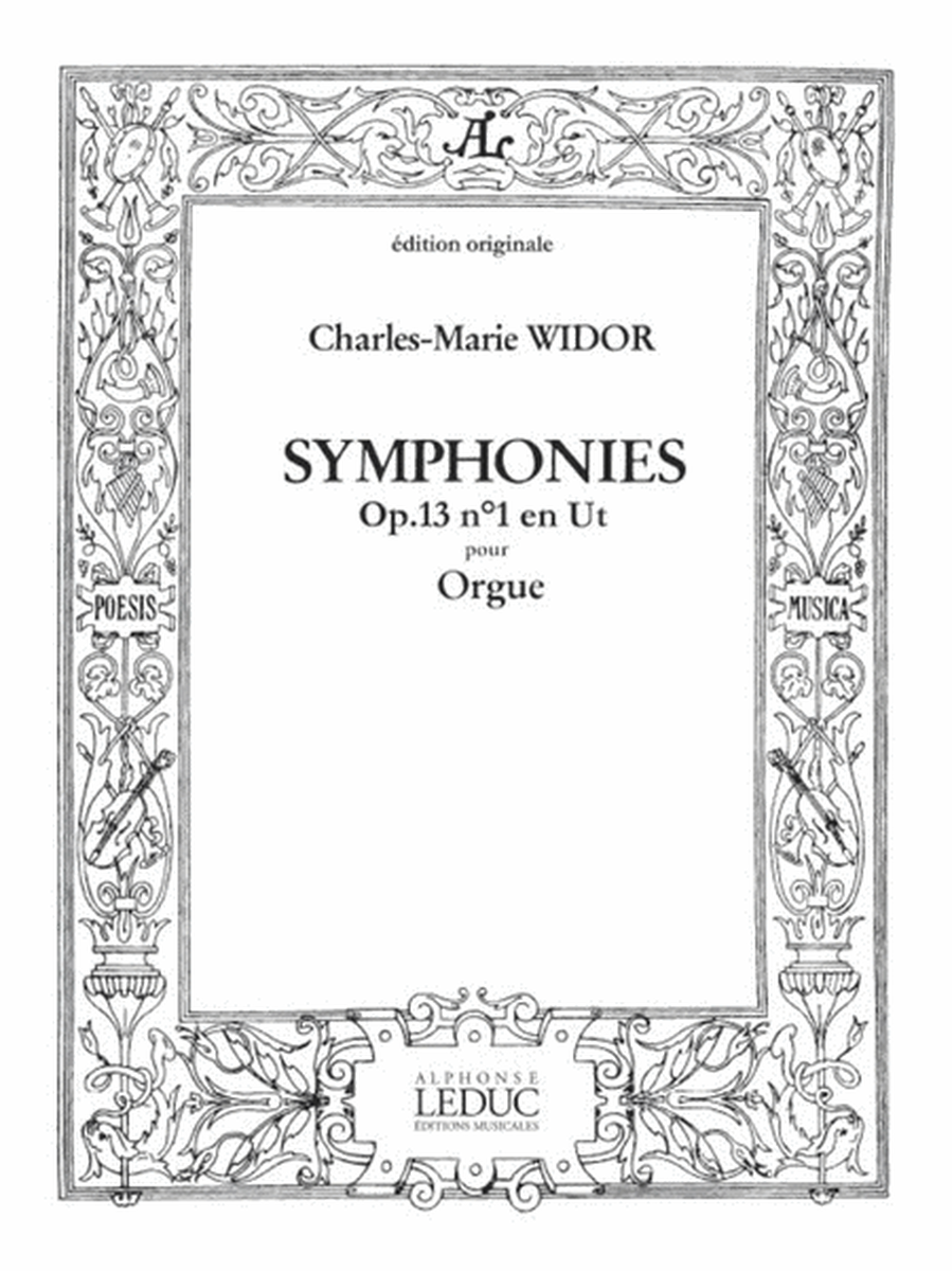 Widor - Symphonie Op 13 No 1 For Organ