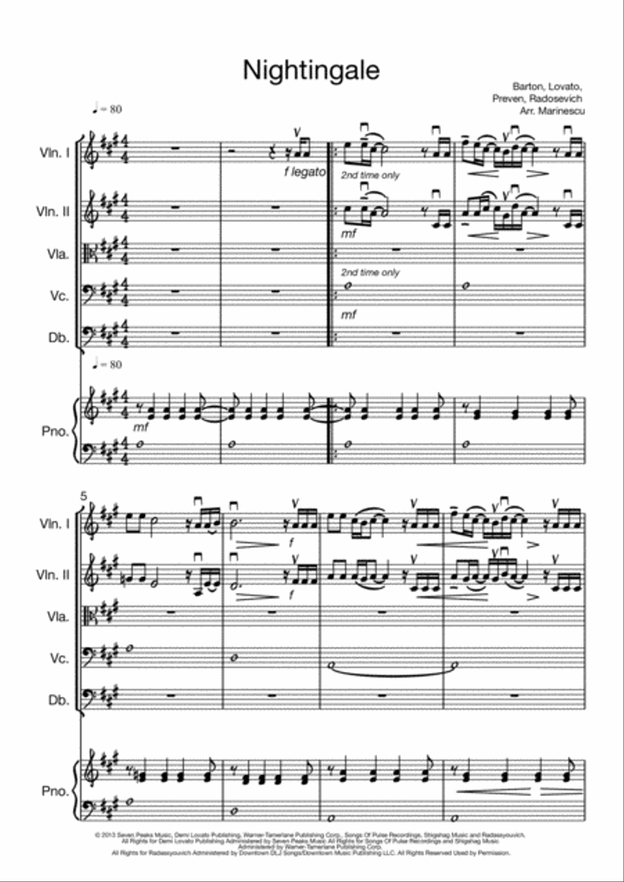 Nightingale Large Ensemble scores gallery preview page 2