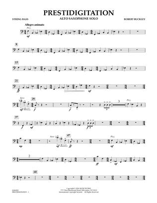 Prestidigitation (Alto Saxophone Solo with Band) - String Bass