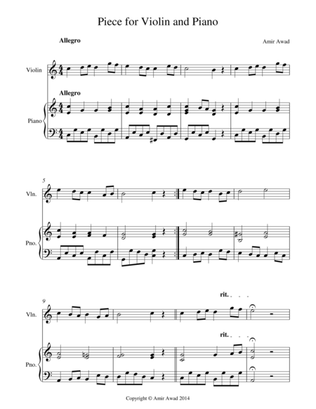 Piece for Violin and Piano